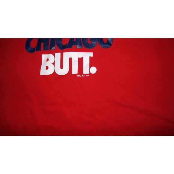 VTG Y2K St Louis Cardinals Kick Chicago Cubs Butt Nike Center Swoosh M TShirt - Picture 3 of 9